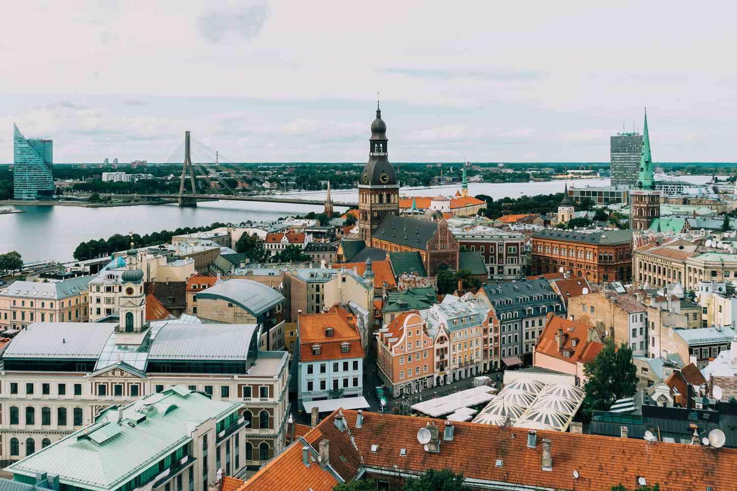View of Riga Old Town and the River Daugava