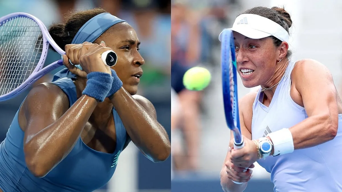 Coco Gauff (L) and Jessica Pegula